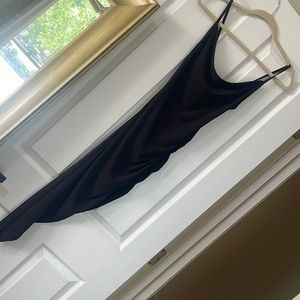 Black midi scoop dress